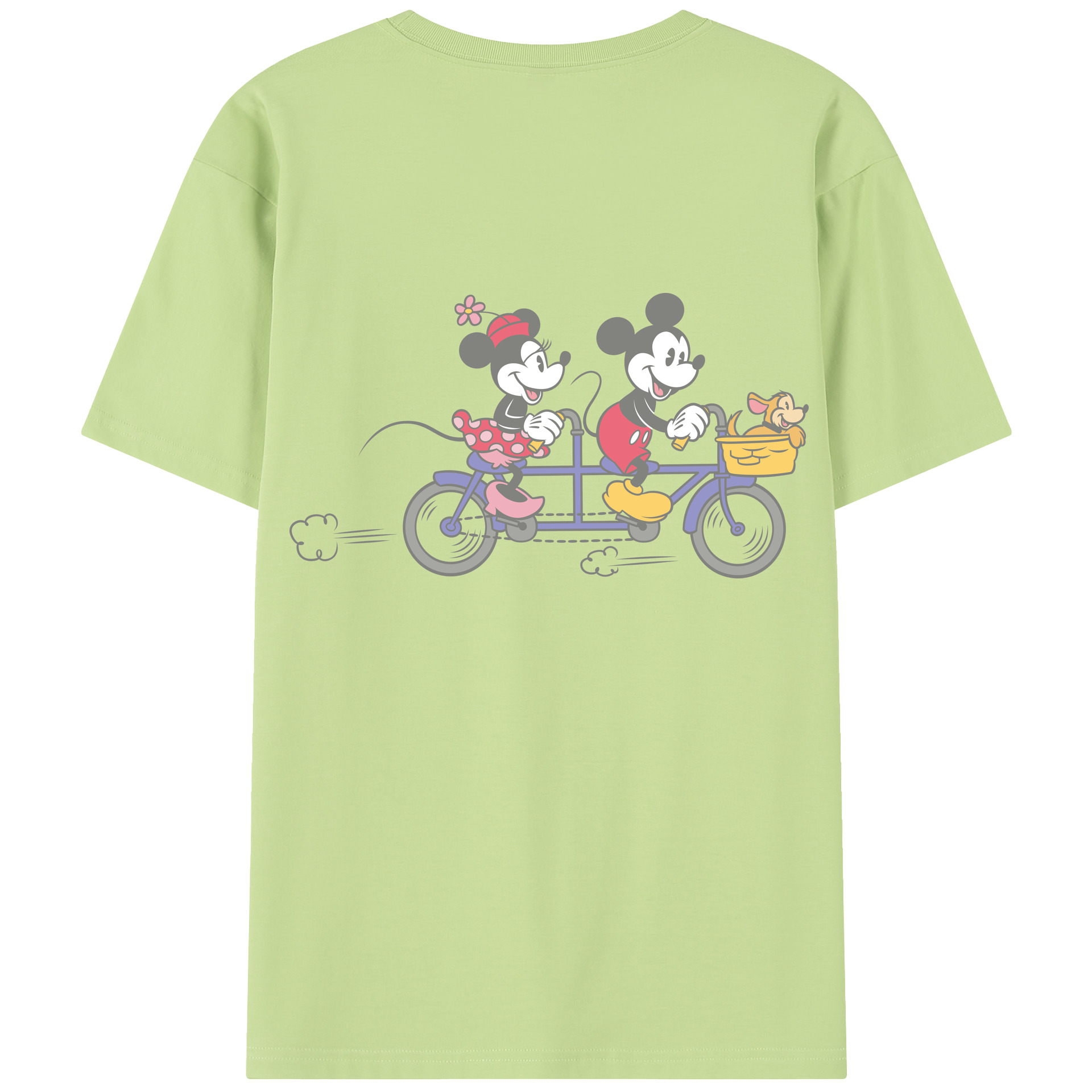 （画像用） ミッキーマウス Mickey Mouse 綿100％半袖Tシャツ（背面プリント）